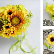 Горячая Распродажа Свадебный букет невесты YIYI Индивидуальные Свадебные цветы Свадебные букеты Искусственный Свадебный букет