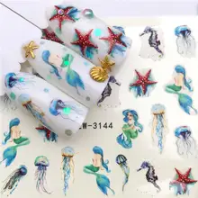 YWK Новое поступление наклейка на ногти водная наклейка Морская звезда 3D маникюрная Наклейка для ногтей водная наклейка