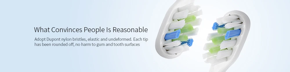 Alfawise Stylish Brush Head for RST2056 Sonic Electric Toothbrush 3pcs