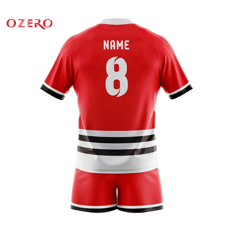 Sublimada práctica en blanco Rugby Jersey