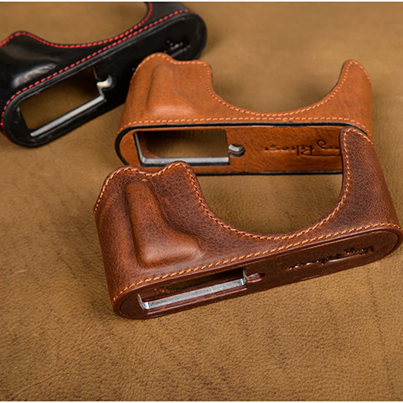

[VR] Handmade Genuine Leather Camera case For Leica X1 X2 XE X-E typ102 Camera Bag Half Body Cover Handle