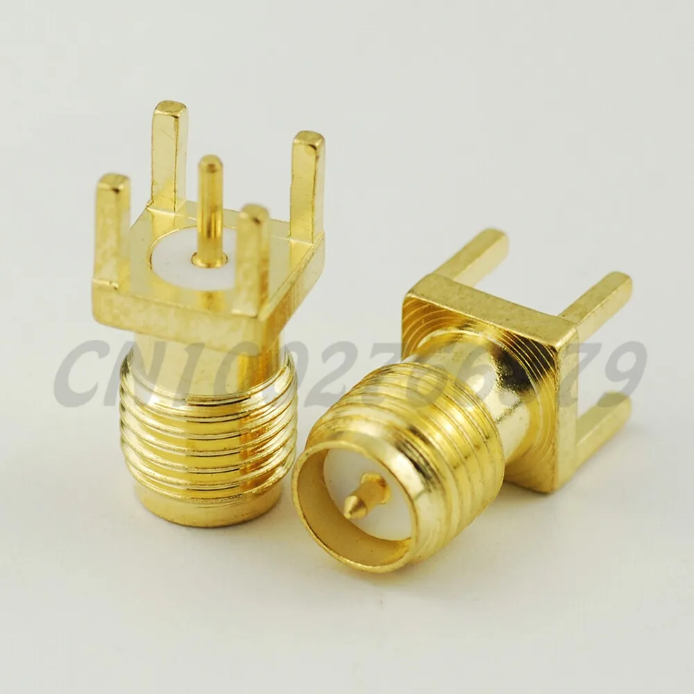 10pcs RF electrical Coaxial Connector RP SMA thru hole Jack(male pin ...