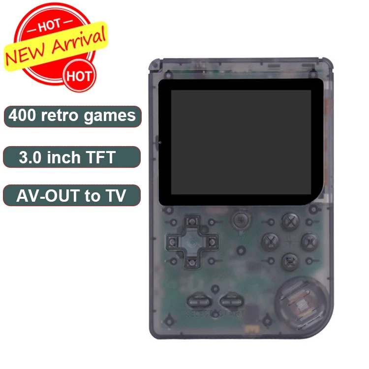 Детская Ретро портативная мини-игровая консоль, встроенные 168 классические игры, головоломка, игровой плеер, лучший подарок для ребенка, карманная портативная игра - Цвет: transparent black400