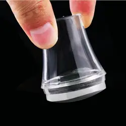 4 см большой головой ясно желе ногтей штампа Силиконовые ногтей штамповки Стампер шапки комплект со скребком Польский Stamp маникюрные