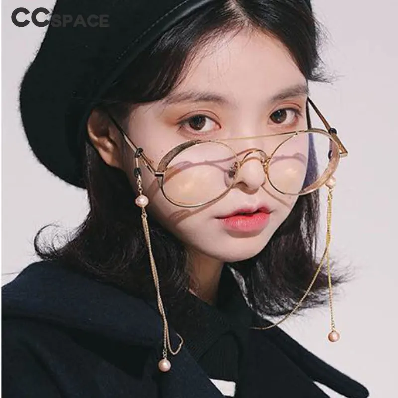 

Gothic Metal Round Frame Chain Glasses Frame Men Women Optical Fashion Computer Glasses 51006