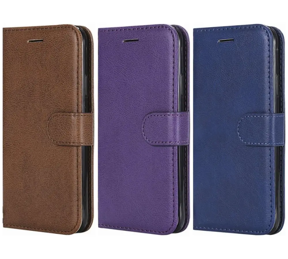 

Solid Color Leather Book Cases For Frame iPhone X XS MAX XR 7 8 Plus Card Slot Mobile Phone Bags Stand Covers Luxurious DP06Z
