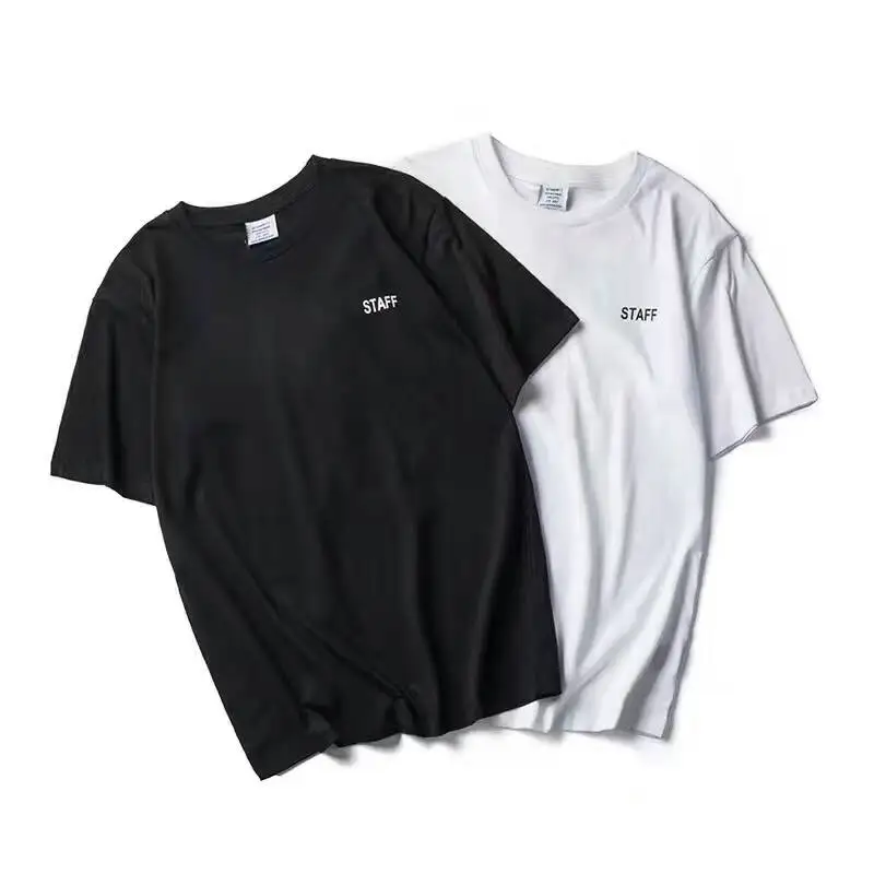 Летний Топ SS16 Vete для мужчин ts с буквенным принтом, для мужчин и женщин, черно-белая футболка с коротким рукавом, хип-хоп стиль, модная повседневная хлопковая футболка