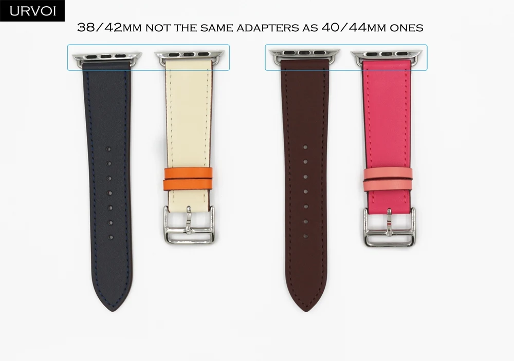 URVOI кожаный ремешок для apple watch series 5 4 3 2 1 один тур для наручных часов iwatch, плечевой ремень на запястье с классическим дизайном Nior 40/44 мм