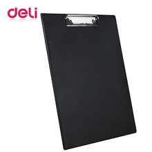 Deli 1 шт. зажим для доски с зажимом 9244 папка А4 черный бизнес-планшет пластмассовый зажим для подвешивания офисных канцелярских принадлежностей