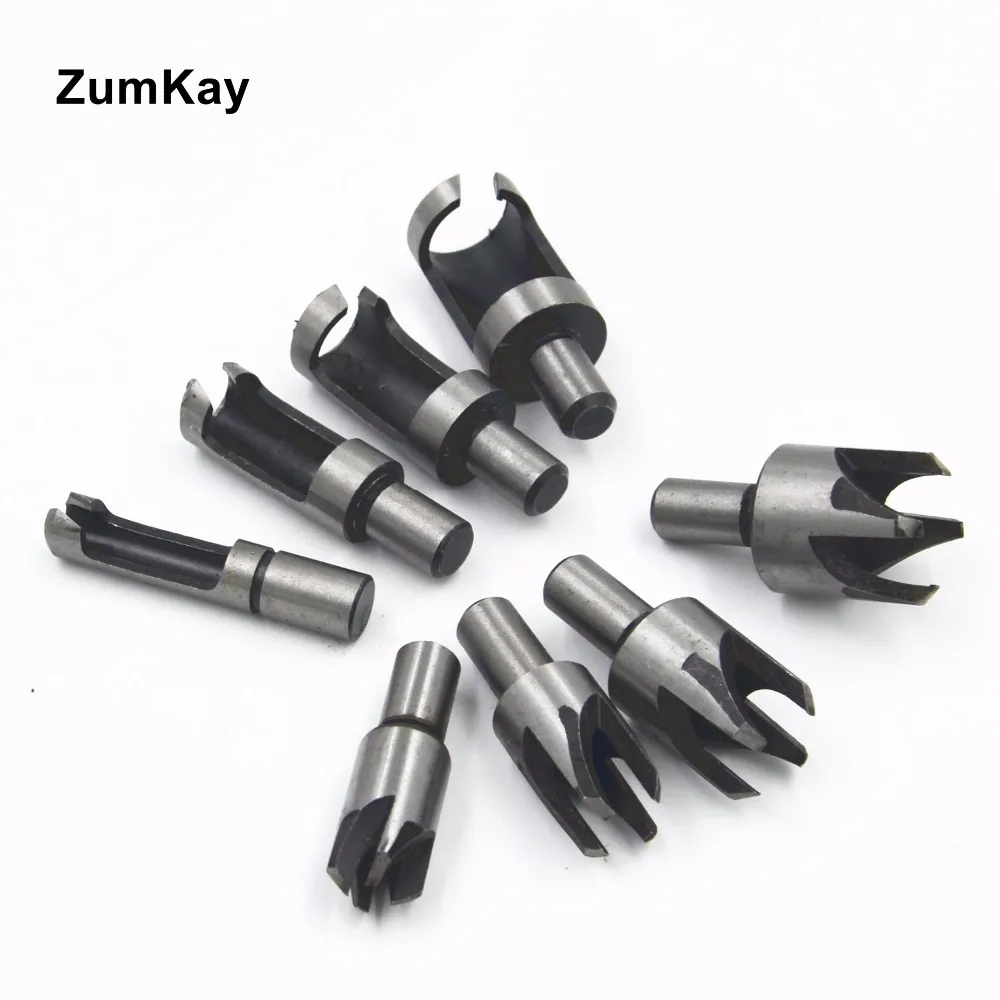 8PCS Woodworking Cork Drill Bit Wood Plug Cutter Cutting Tool Drill Bit