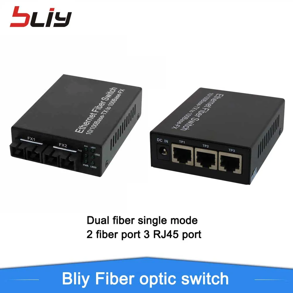 

Bliy 100Mbps single fiber/ dual fiber optic switch fast gigabit switch ethernet ftth compatible with mikrotik lan network