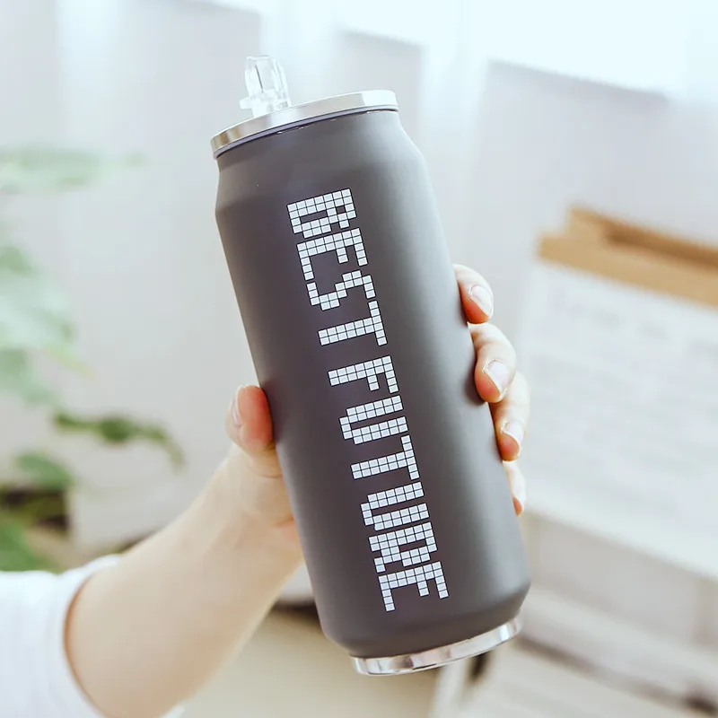 Портативные соломенные вакуумные фляжки из нержавеющей стали банки Bestfuture