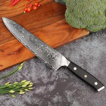 SUNNECKO " дюймовый шеф-повара Ножи Кухня ножи японской дамасской VG10 Сталь Sharp 60HRC лезвие G10 ручкой Профессиональный Пособия по кулинарии инструменты