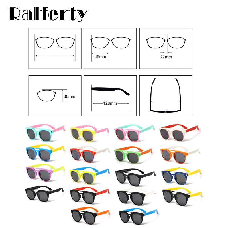 Ralferty 2018 ультра легкие гибкие детские солнцезащитные очки поляризованные для