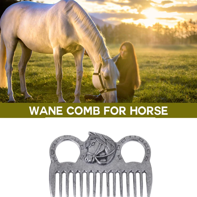 Pettine IN ACCIAIO INOX LUCIDO strumento di toelettatura pettine Accessorio Per Cavallo Pony Cura 