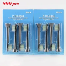 800pcs Best Electric Sonic Teeth Brush Replacement For Philips Sonicare Toothbrush Heads Black Diamondclean Soft Bristle