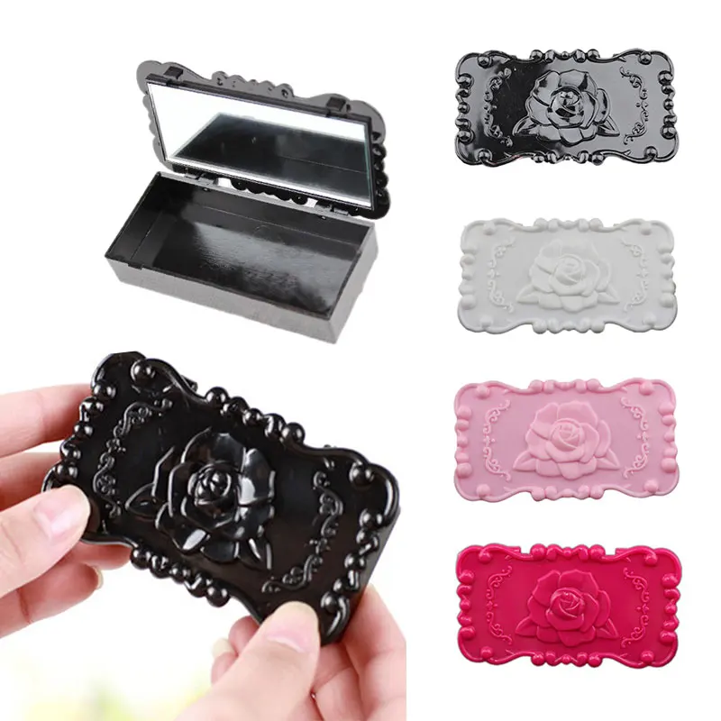  Hot New Fashion Portable Cosmetic Makeup Mirror Eyelashes Jewelry Rings Necklace Display Storage Ca