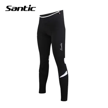 

Santic Women Long Cycling Pants Winter Fleece Thermal Mountain Road Bike Pants 4D Sponge Padded Warm Downhill Bicycle Pants