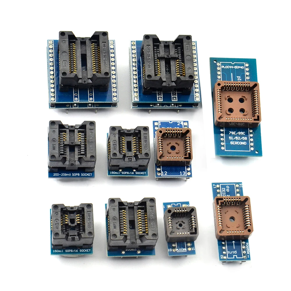 Новейшее программное обеспечение RT809H+ 35 оригинальные адаптеры с CABELS emmc-nand FLASH чрезвычайно быстрый Универсальный программатор