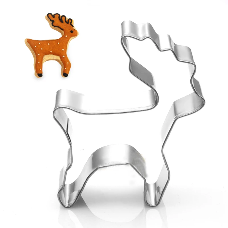 2015 New Christmas Cookie Cutter Mold Deer Shaped Stainless Steel
