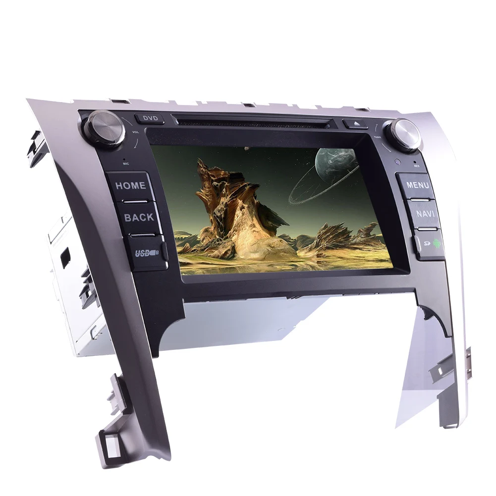 3D GPS Pure Android 4.4 Capacitive Touchscreen Bluetooth 8 Inch Radio Receiver Car DVD Player For Toyota Camry 2012-2014 CD VCD Video Car Stereo Headunit Audio Autoradio USB SD In Dash Mirroring Built in Remote control Can Bus For Steering Wheel