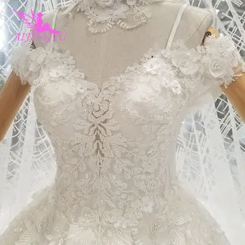 

AIJINGYU Wedding White Dress New 2019 Gown Made In China Plus Size Sexy Boutique Gown Transparent Best Bridal Dresses