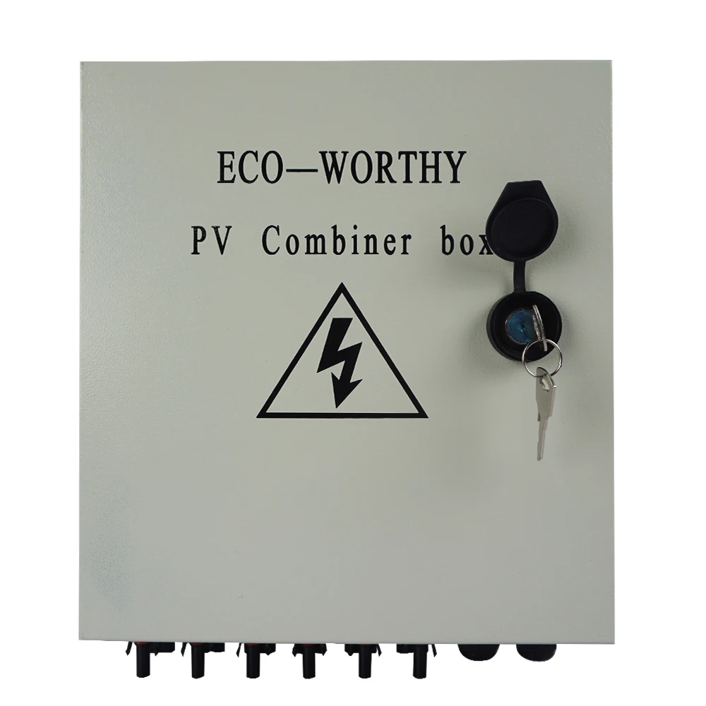 ECO WORTHY Солнечная PV комбинированная коробка 6 струн 10А выключатель высокого