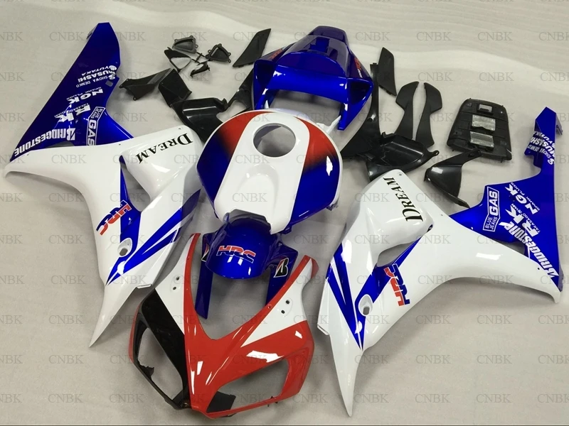 Обтекатели для Honda Cbr1000 RR 2006-2007 Fireblade 07 белые красные синие комплекты кузова 2006