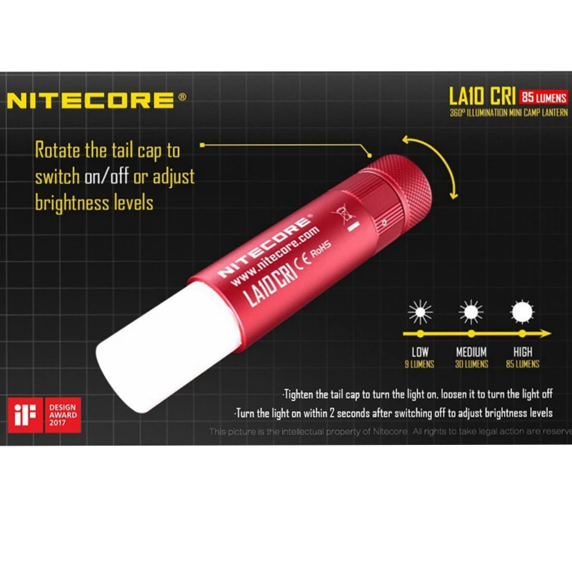 Nitecore LA10 CRI 135 lumens Mini EDC Camping Nichia XP-G2 S3 LED Flashlight 1 x AA Battery For Gear Outdoor Camping(3 color) Nitecore LA10 CRI 135 lumens Mini EDC Camping Nichia XP-G2 S3 LED Flashlight 1 x AA Battery For Gear Outdoor Camping(3 color)