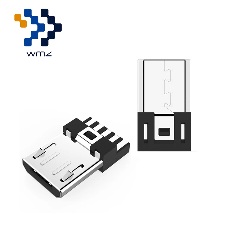 

WMZ Micro 5 Pin USB Connector Micro USB 2.0 Plug DIY Solder Cable Type Assembly Adapter Micro USB T Port Male Connector