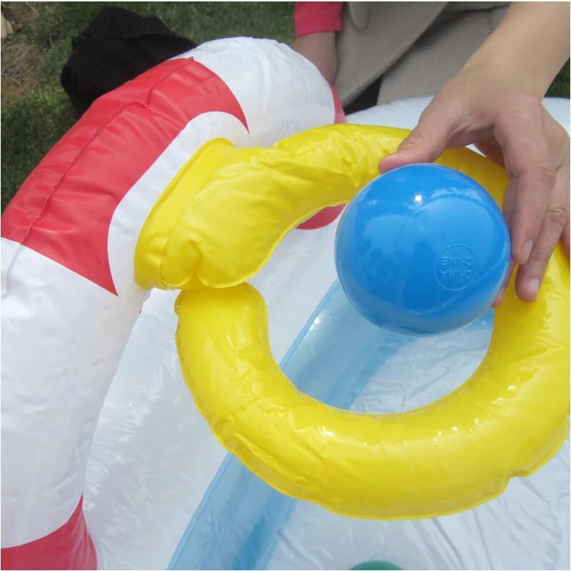 Интерес детей инфляция мяч бассейн в форме корабля пластиковый океанический бассейн дать 10 океанских шариков детская игровая площадка 157*102*74 см