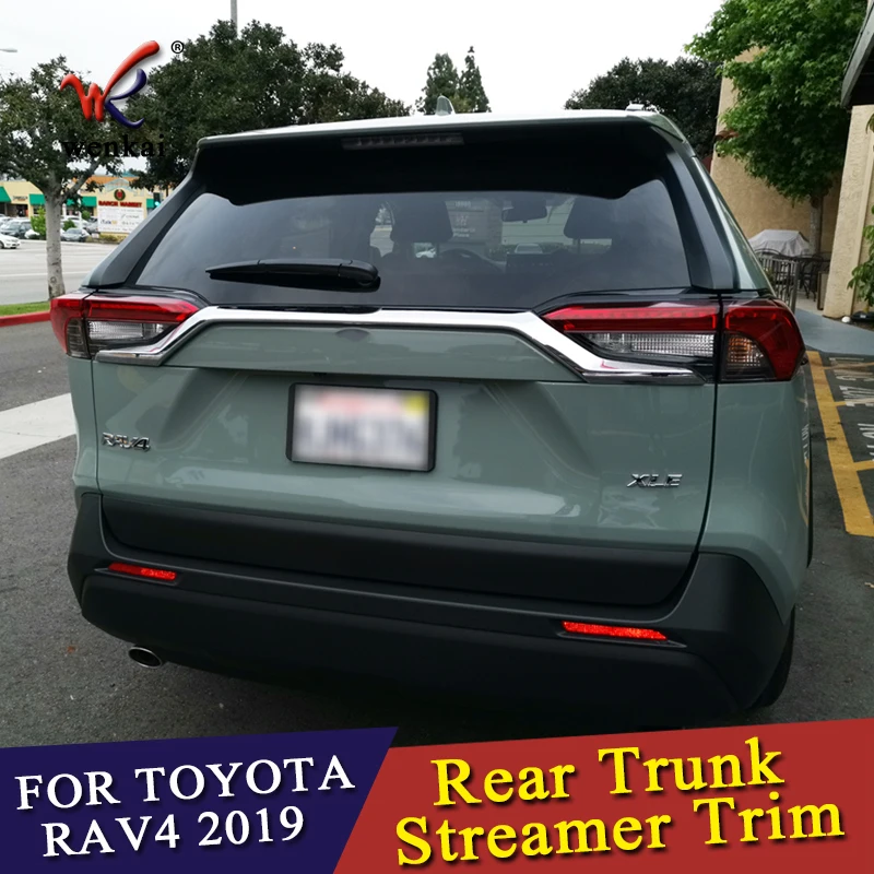 

Fit For Toyota RAV4 2019 2020 Chrome Rear Trunk Lid Tailgate Boot Door Cover Trim Garnish Molding Strip