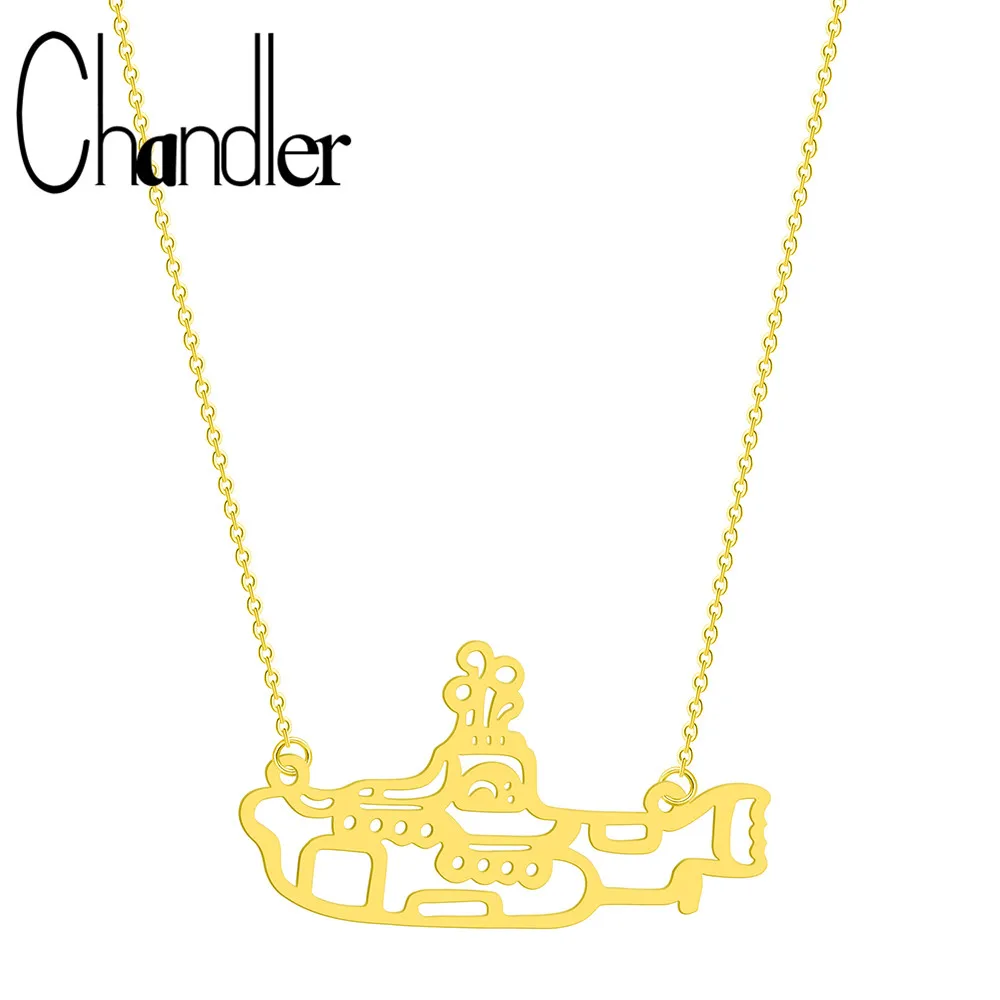

Chandler 2019 New Stainless Steel Submarine Chain Choker Necklace Sea Navy Ocean Collection Jewelry For Women Girl Accessories