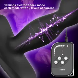 10 видов частоты Электрический Анальный разъем мощный Электрический шок массажер простаты дистанционное управление стимулятор для