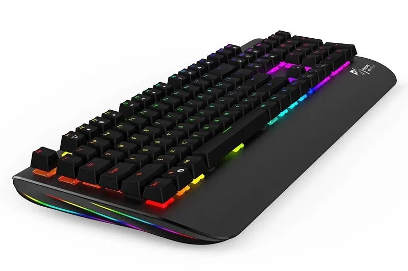 Royal Kludge Black Shodow металлическая панель RGB с подсветкой USB Проводная Механическая клавиатура, большая Подставка для рук черная, синяя, коричневая, красная ось