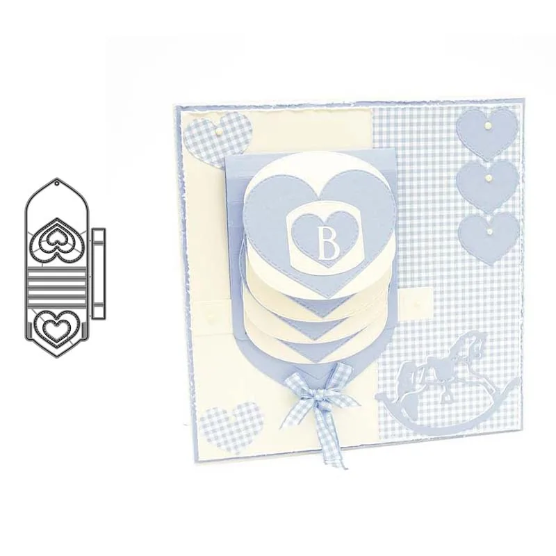 

AddyCraft Metal Cutting Dies Heart-shaped Stencils for DIY Scrapbook Photo Album Paper Card Decorative Craft Embossing Die New