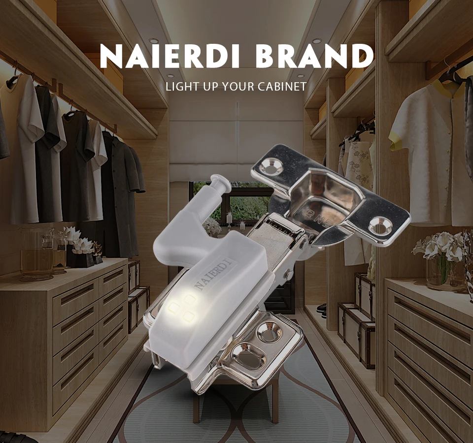 Бренд NAIERDI Универсальный шарнирный светодиодный светильник с датчиком для кухни, спальни, гостиной, шкафа, 0,25 Вт, внутренний светильник ing