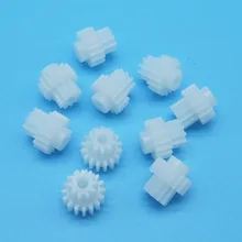 16102B 0,5 м двухслойная шестерня 16 Зуб 10 зуб 2 мм свободные POM пластиковые шестерни DIY модель игрушки аксессуары(10 шт./партия