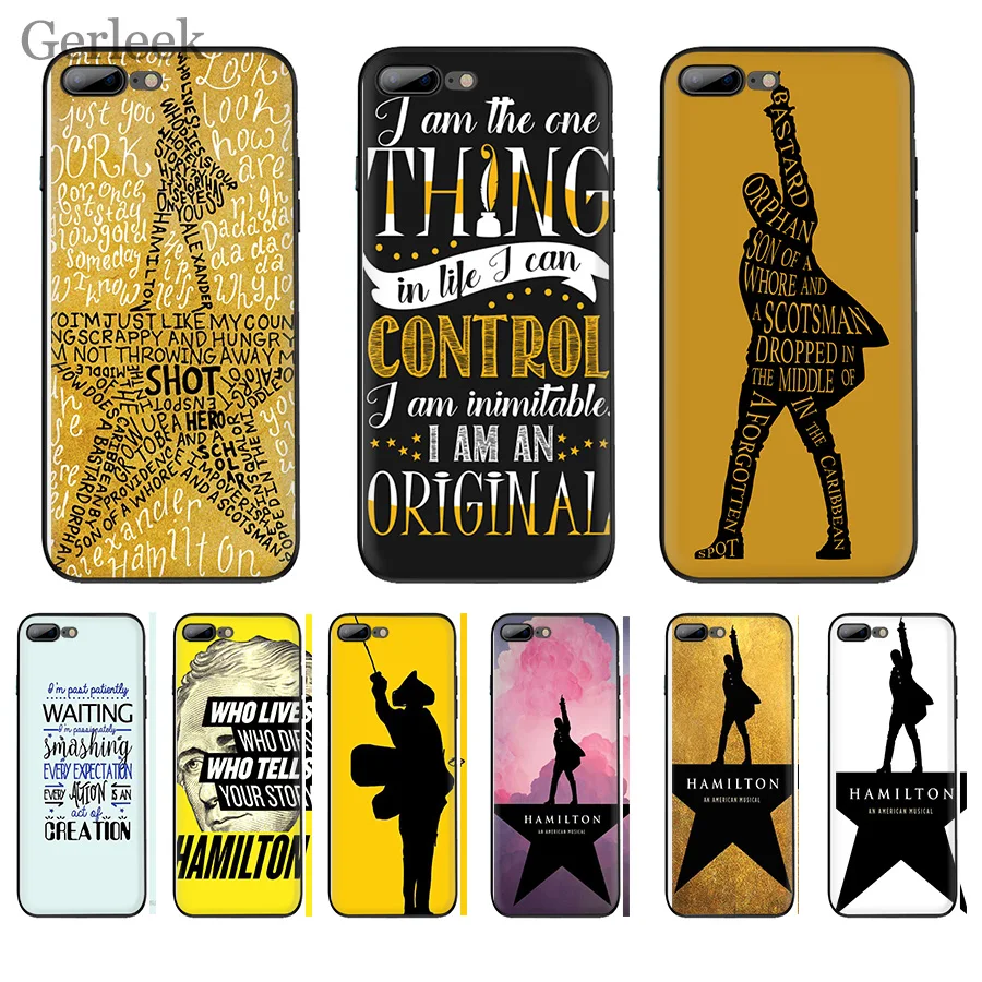 Чехол для телефона Hamilton Music Lyrics iPhone 6 6S 5 5S SE XR X XS MAX 8 7 Plus|Чехлы-накладки| |
