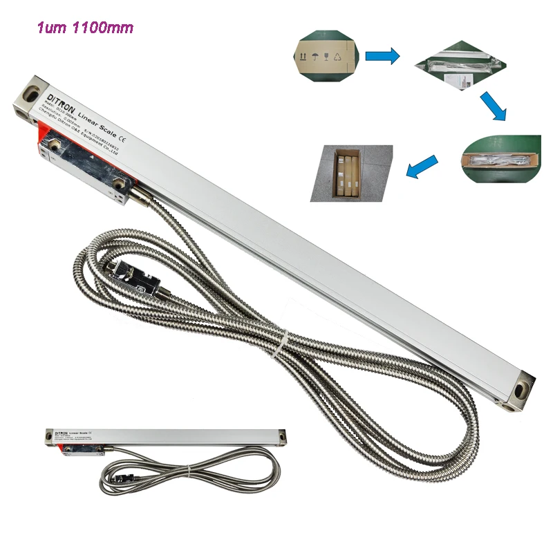 Ttl/rs422 01200mm Dro Digital Linear Scale/optical Scale/linear Encoder/linear Glass Scale