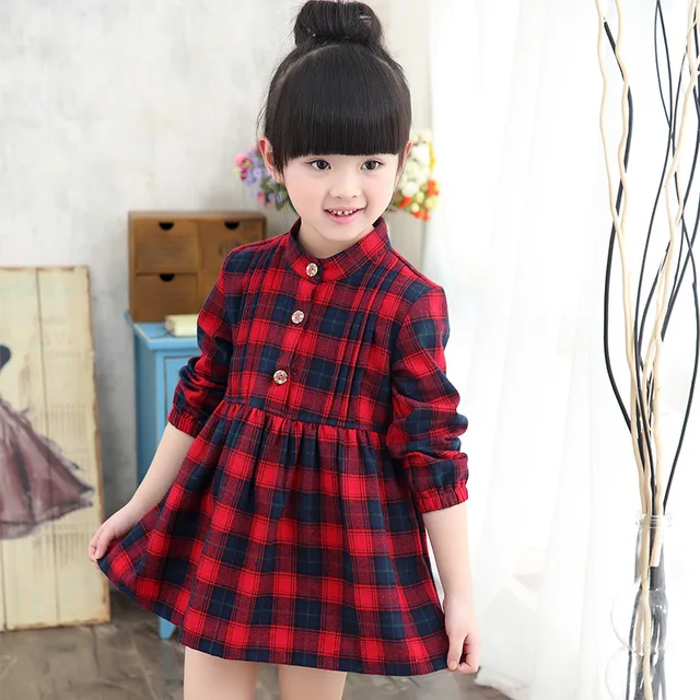 plaid girls dress