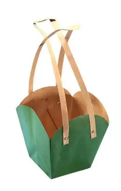 10pcs Kraft Paper Bag Waterproof Flower Arrangment Packing Bags With Paper Rope Customize Bonsai package plant pot carrier 