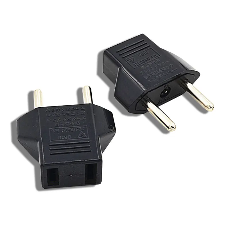 

Universal US To EU Plug USA To Euro Europe Travel Wall AC Power Charger Outlet Adapter Converter 2 Round Socket Input Pin