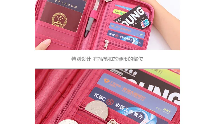 Дорожный Органайзер, минималистичный держатель для кредитных карт, кошелек из ткани Оксфорд, Обложка для паспорта