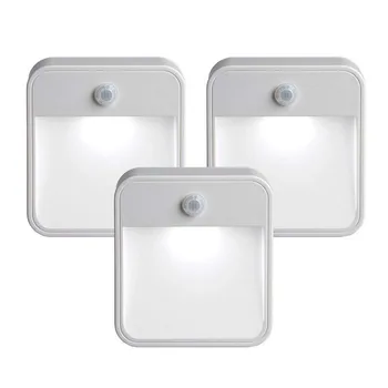 

Night Light 3PC LED Wireless PIR Auto Motion Sensor Infrared Light Cabinet Stair Lamp Human Body Infrared Light Control #0614
