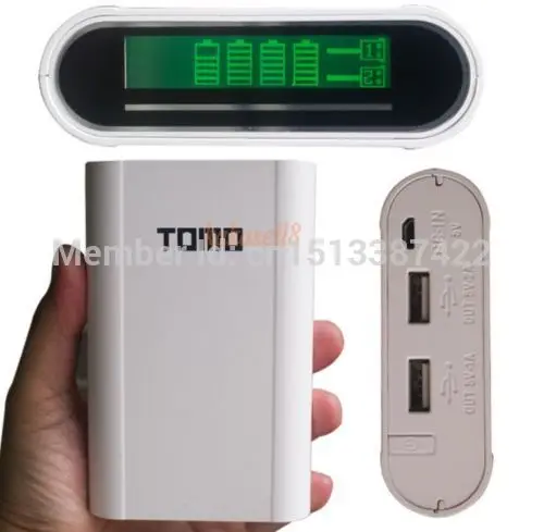 

Mobile Charger 5v 1A 2A Smart Power Bank 4x 18650 Battery Dual USB LCD Display