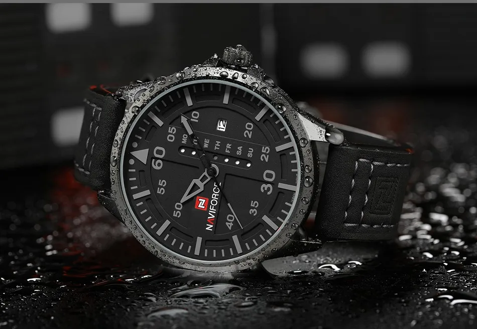 NAVIFORCE Luxury Brand Men Army Military Watches Men's Quartz Date Clock Man Leather Strap Sports Wrist Watch Relogio Masculino