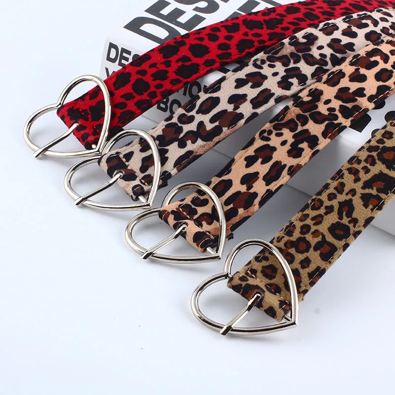 

Sexy Luxury PU Leather Leopard Belt for Women Heart Buckle Waist Belts Casual Cummerbund Waistband Dress Jeans Lady Female 2019