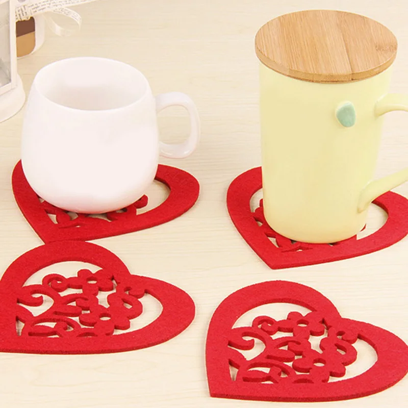 

Hoomall Random Color Pattern Coffee Cup Placemat Tableware Kitchen Supplies Table Felt Cloth Coaster Heat Resistant Non-slip Mat