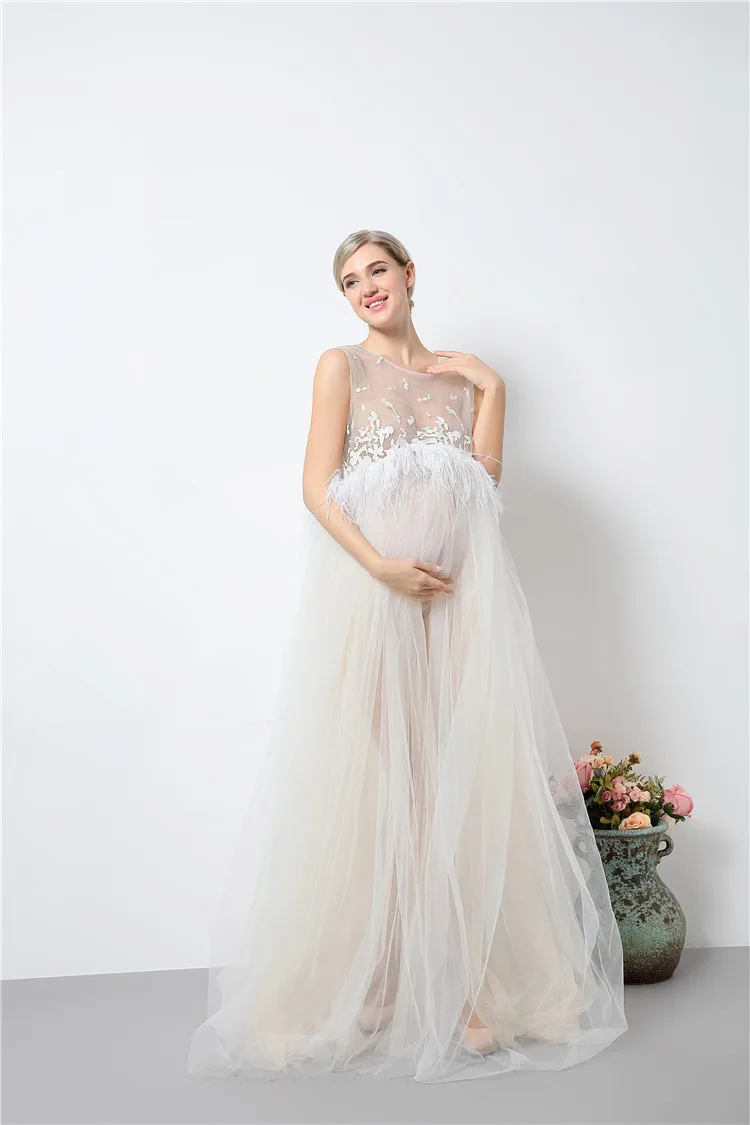 Фотосессия для беременных Длинные платья для будущих мам реквизит для фотосессии для беременных Одежда из вуали Envsoll